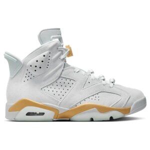 Nike Air Jordan 6 Retro Women's Size 7 Metallic Gold White